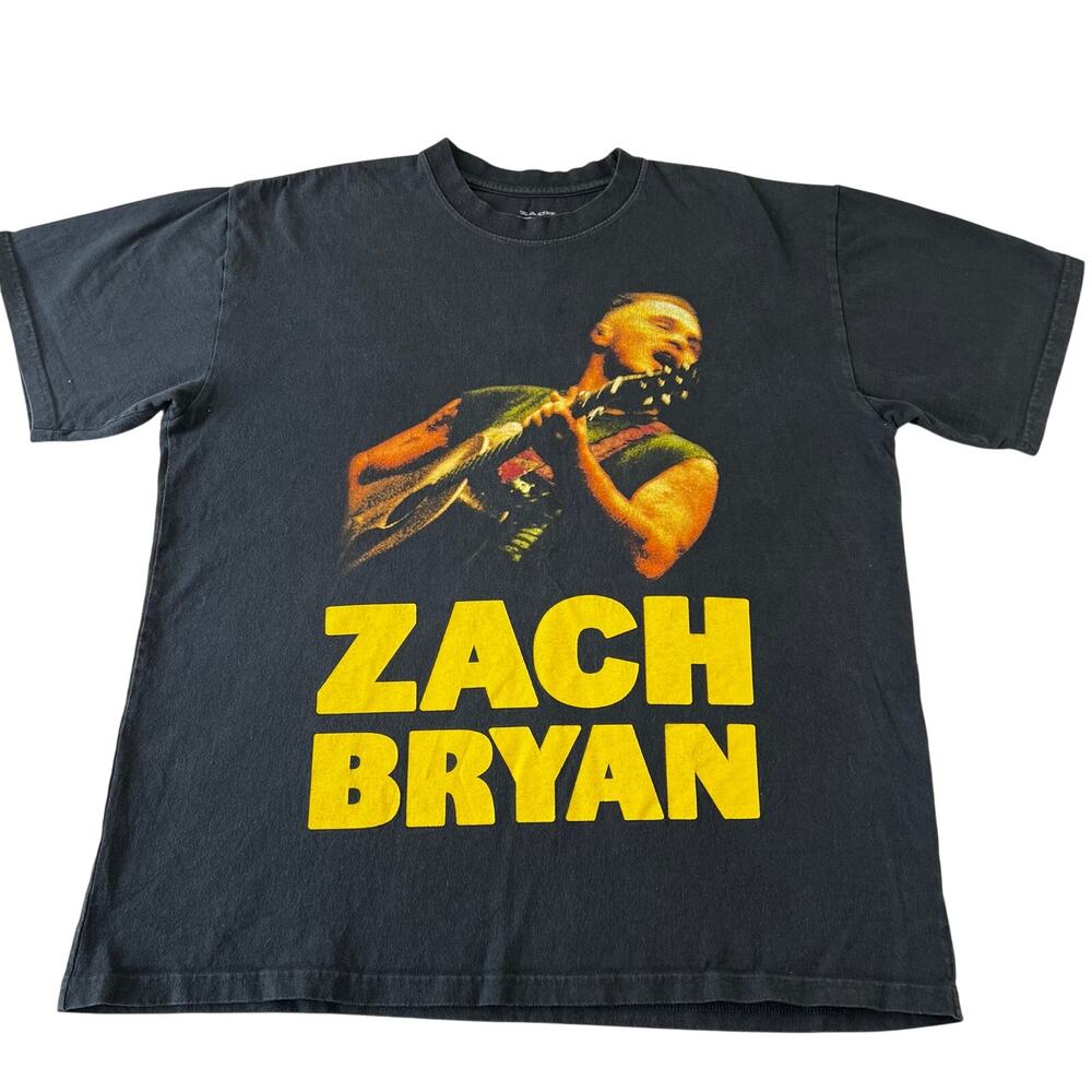 Zack Bryan concert T-shirt men’s size Large Quittin' Time Tour Graphic